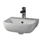Barclay - Series 600 SMALL Wall-Hung Basin 15-3/4'', 1-Hole, White - White