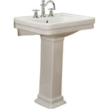 Barclay - Sussex 550 Pedestal Lavatory,  4''cc, Bisque - Bisque