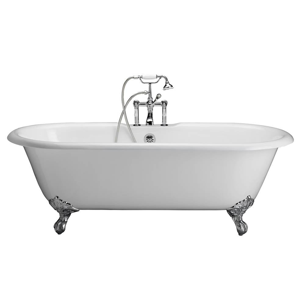 Barclay - Tub Kit 61''CI,Dbl Roll Top, Filler,Supplies,Drain-CP - Polished Chrome