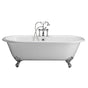 Barclay - Tub Kit 61''CI,Dbl Roll Top, Filler,Supplies,Drain-CP - Polished Chrome