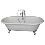 Barclay - Tub Kit 61''CI,Dbl Roll Top, Filler,Supplies,Drain-CP - Polished Chrome