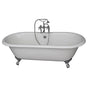Barclay - Tub Kit 61''CI,Dbl Roll Top, Filler,Supplies,Drain-CP - Polished Chrome