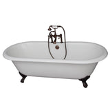 Barclay - Tub Kit 61''CI,Dbl Roll Top, FIller,Supplies,Drain-ORB - Oil Rubbed Bronze