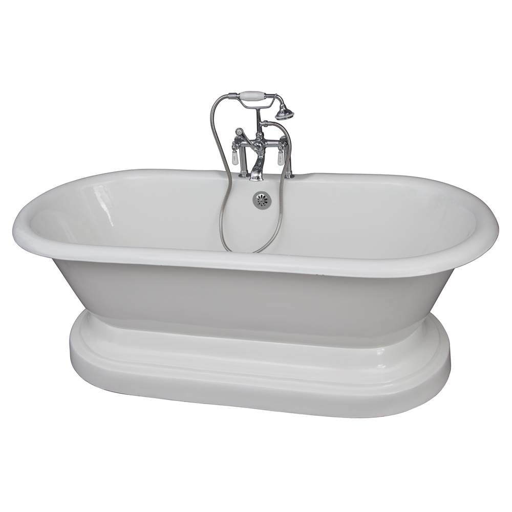 Barclay - Tub Kit,61''CI,Dbl Roll Top, Base,Filler,Supplies,Drain-CP - Polished Chrome
