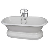 Barclay - Tub Kit,61''CI,Dbl Roll Top, Base,Filler,Supplies,Drain-CP - Polished Chrome