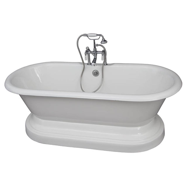 Barclay - Tub Kit,61''CI,Dbl Roll Top, Base,Filler,Supplies,Drain-CP - Polished Chrome