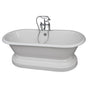 Barclay - Tub Kit,61''CI,Dbl Roll Top, Base,Filler,Supplies,Drain-CP - Polished Chrome