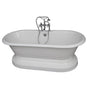 Barclay - Tub Kit,61''CI,Dbl Roll Top, Base,Filler,Supplies,Drain-CP - Polished Chrome