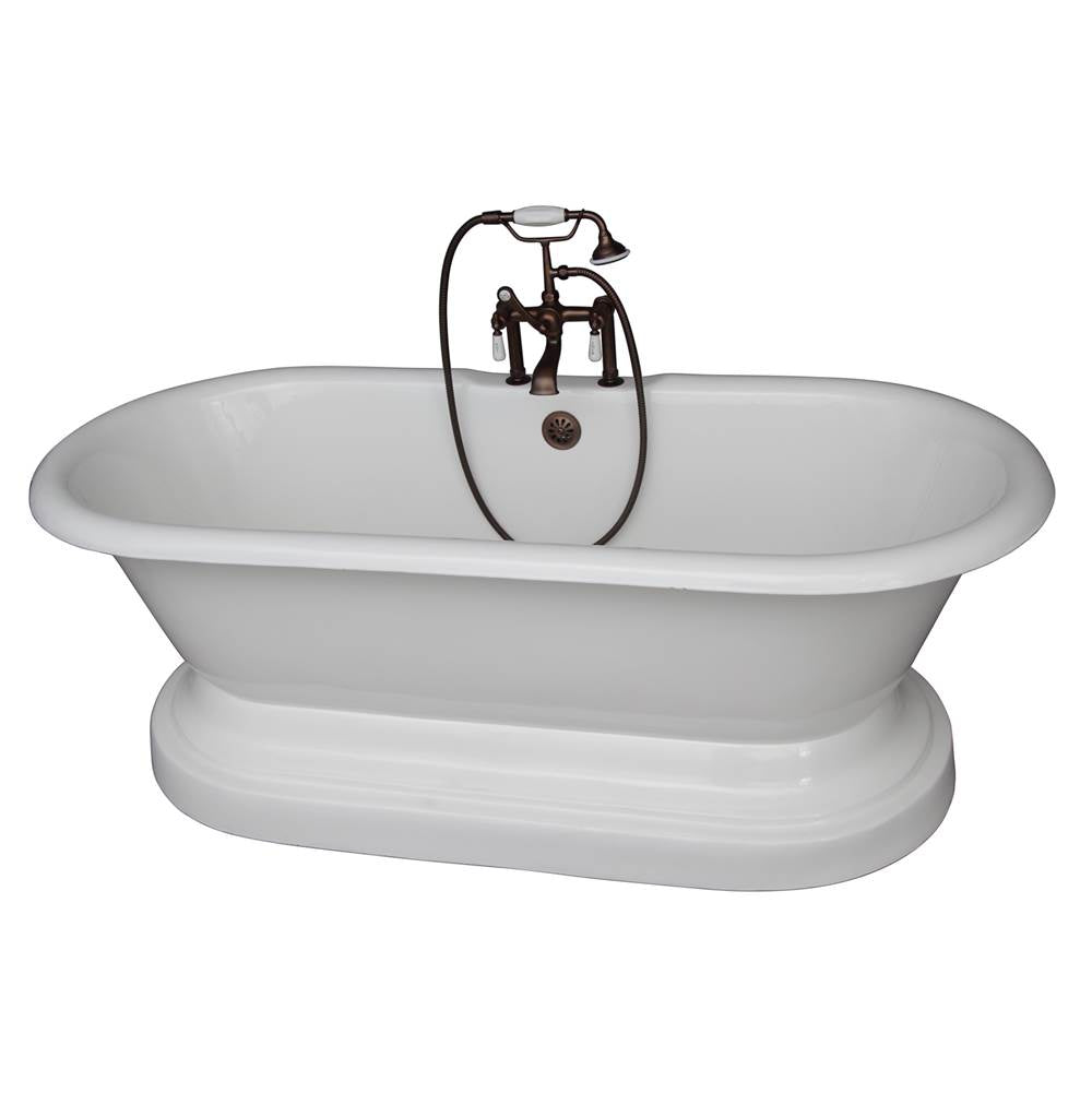 Barclay - Tub Kit 61''CI,Dbl Roll Top, Base,Filler,Supplies,Drain-ORB - Oil Rubbed Bronze