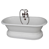 Barclay - Tub Kit 61''CI,Dbl Roll Top, Base,Filler,Supplies,Drain-ORB - Oil Rubbed Bronze