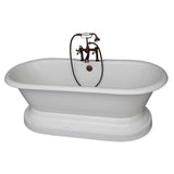 Barclay - Tub Kit 61''CI,Dbl Roll Top, Base,Filler,Supplies,Drain-ORB - Oil Rubbed Bronze