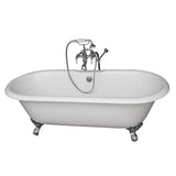 Barclay - Tub Kit 61'',CI Double Roll Top Filler,Supplies,Drain-Chrome - Polished Chrome