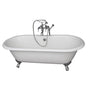 Barclay - Tub Kit 61'',CI Double Roll Top Filler,Supplies,Drain-Chrome - Polished Chrome