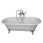 Barclay - Tub Kit 61'',CI Double Roll Top Filler,Supplies,Drain-Chrome - Polished Chrome