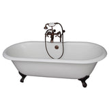 Barclay - Tub Kit 61''CI,Double Roll Top Filler,Supplies,Drain-ORB - Oil Rubbed Bronze