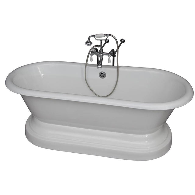 Barclay - Tub Kit 61''CI,Dbl Roll Top w/ Base,Filler,Supplies,Drian-CP - Polished Chrome