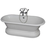 Barclay - Tub Kit 61''CI,Dbl Roll Top w/ Base,Filler,Supplies,Drian-CP - Polished Chrome