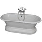 Barclay - Tub Kit 61''CI,Dbl Roll Top w/ Base,Filler,Supplies,Drian-CP - Polished Chrome