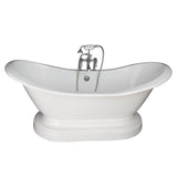 Barclay - Tub Kit 71'' CI Dbl Slipper, Filler, Supplies, Drain-Chrome - Polished Chrome
