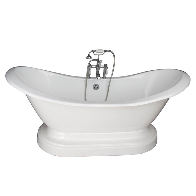 Barclay - Tub Kit 71'' CI Dbl Slipper, Filler, Supplies, Drain-Chrome - Polished Chrome