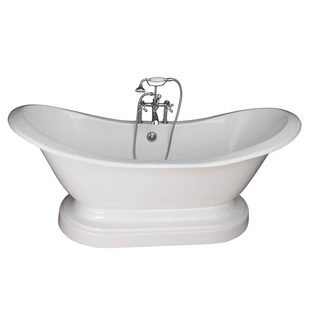 Barclay - Tub Kit 71'' CI Dbl Slipper, Filler, Supplies, Drain-Chrome - Polished Chrome
