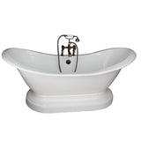 Barclay - Tub Kit 71'' CI Dbl Slipper, Filler, Supplies, Drain-ORB - Oil Rubbed Bronze