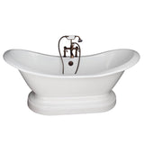 Barclay - Tub Kit 71'' CI Dbl Slipper Filler, Supplies, Drain-ORB - Oil Rubbed Bronze