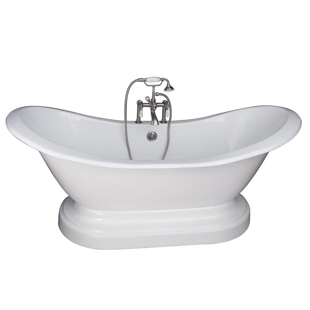 Barclay - Tub Kit 71'' CI Dbl Slipper, Filler,Supplies,Drain-Brsd Nkl - Satin Nickel