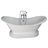 Barclay - Tub Kit 71'' CI Dbl Slipper, Filler, Supplies, Drain-Chrome - Polished Chrome
