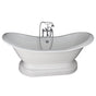 Barclay - Tub Kit 71'' CI Dbl Slipper, Filler, Supplies, Drain-Chrome - Polished Chrome