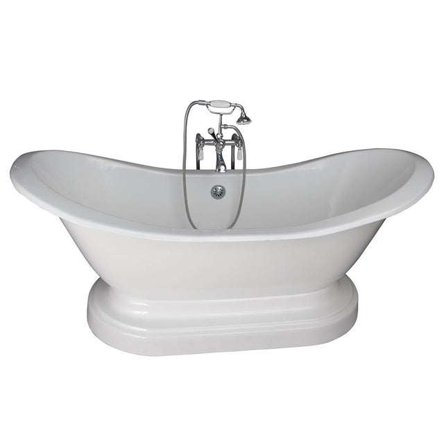 Barclay - Tub Kit 71'' CI Dbl Slipper, Filler, Supplies, Drain-Chrome - Polished Chrome