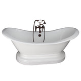 Barclay - Tub Kit 71'' CI Dbl Slipper, Filler, Supplies, Drain-ORB - Oil Rubbed Bronze