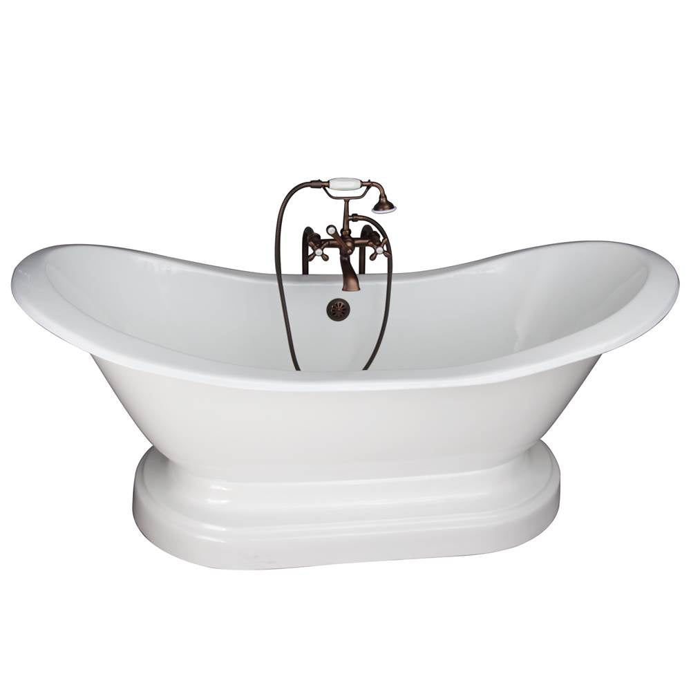 Barclay - Tub Kit 71'' CI Dbl Slipper, Filler, Supplies, Drain-ORB - Oil Rubbed Bronze