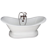 Barclay - Tub Kit 71'' CI Dbl Slipper, Filler, Supplies, Drain-ORB - Oil Rubbed Bronze