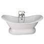 Barclay - Tub Kit 71'' CI Dbl Slipper, Filler, Supples, Drain-Br Nkl - Satin Nickel