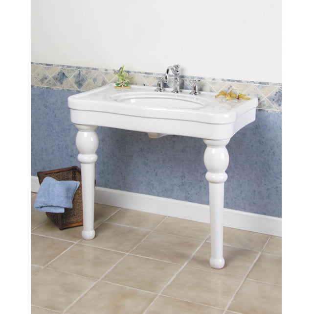 Barclay - Versailles Single Bowl Basin,  36'', White - White