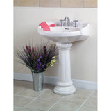 Barclay - Vicki Pedestal Lavatory, 8''cc,  White - White