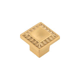 Belwith Keeler - KNOB, 1'' SQ. - Brushed Golden Brass