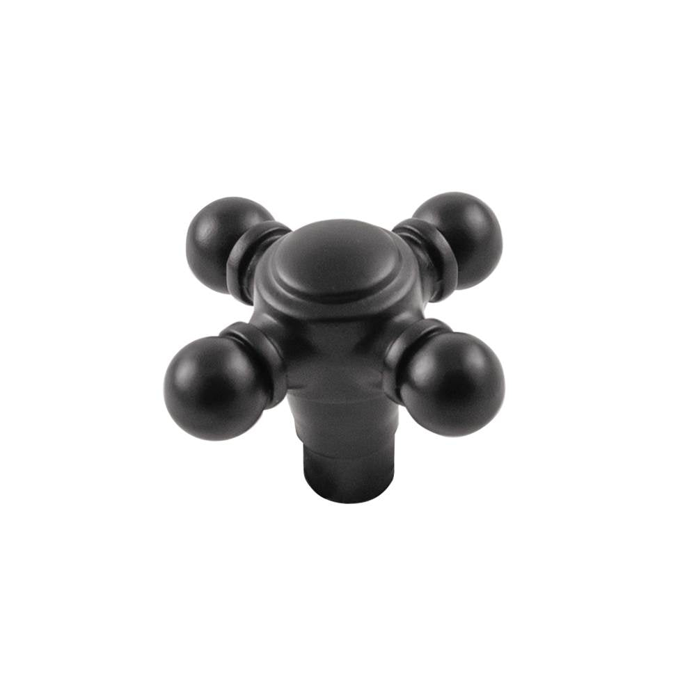 Belwith Keeler - Fuller Collection Knob 1-11/16 Inch x 1-11/16 Inch Matte Black Finish - Matte Black