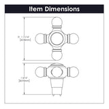 Knob 1-11/16 Inch x 1-11/16 Inch