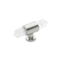 Belwith Keeler - KNOB, 2-3/4'' X 3/4'' - Polished Nickel,Natural Quartz