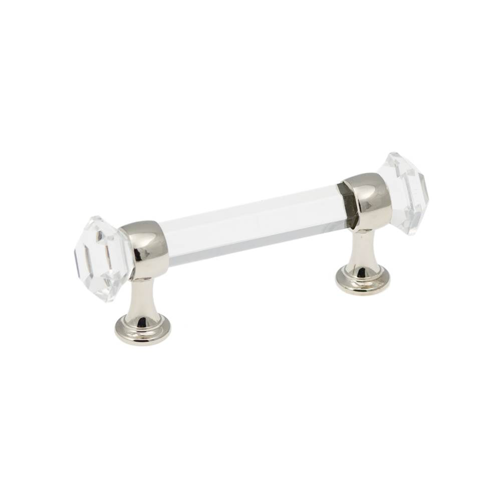 Belwith Keeler - Pull 3 Inch Center to Center - Glass with Chrome