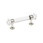 Belwith Keeler - Pull 3 Inch Center to Center - Glass with Chrome