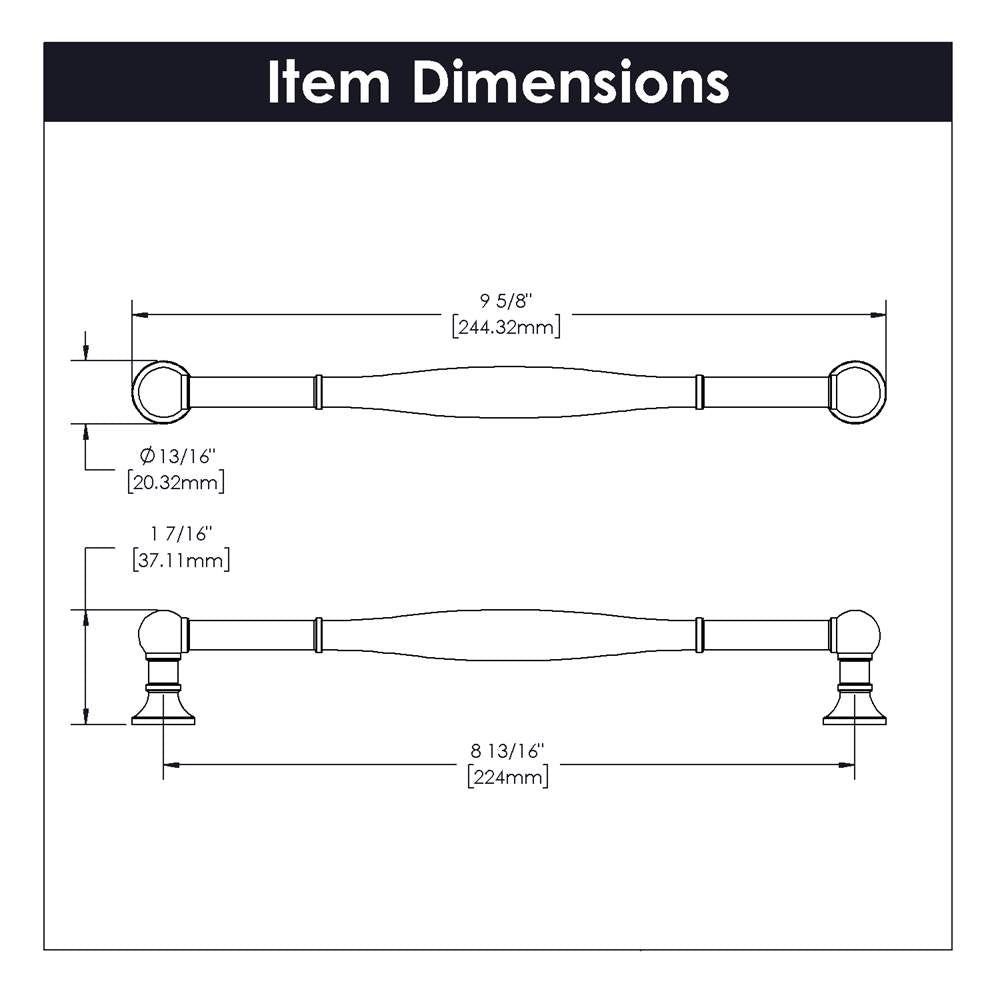 Pull 8-13/16 Inch (224mm) Center to Center