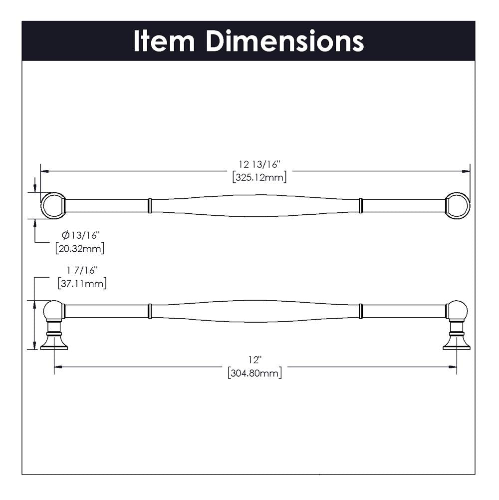 Pull 12 Inch Center to Center