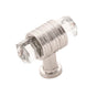 Belwith Keeler - T-Knob 1-7/8 Inch x 3/4 Inch - Polished Nickel With Glass
