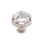 Belwith Keeler - Knob 1-3/16 Inch Diameter - Polished Nickel With Glass