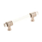 Belwith Keeler - Pull 3-3/4 Inch (96mm) Center to Center - Polished Nickel With Glass
