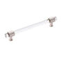 Belwith Keeler - Pull 6-5/16 Inch (160mm) Center to Center - Polished Nickel With Glass