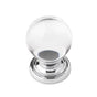 Belwith Keeler - Knob 1-1/8 Inch Diameter - Glass with Chrome